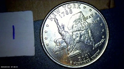 2001 New York  State Quarter errors... 9 COINS SEE MY "SELLERS OTHER ITEMS" - Image 1 of 4
