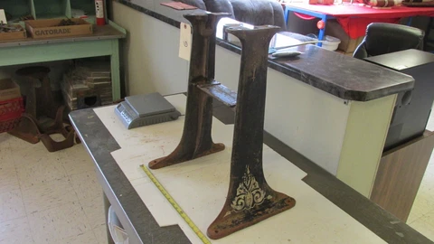 Antique Cast Iron Cream Separator Base Stand Steampunk Industrial Table Lot G Cover
