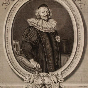 Georg Walch Porträt Konrad Groß Ratsherr Nürnberg Schultheiß Kupferstich 17 Jhd - Bild 1 von 3