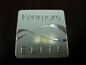 "Calcomanía de placa de identificación de refrigerador con insignia blanca LG Kenmore Elite, cuadrada de 1,5"" OEM, nueva" - Imagen 1 de 2