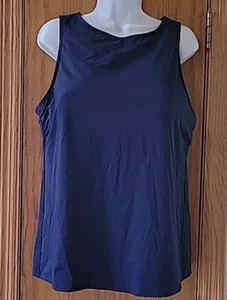 Sujetador acolchado cuello alto liso modesto para mujer azul marino 18 Lands' End S104 - Imagen 1 de 6