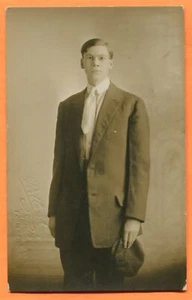 Portland, OR, Portrait of a Young Man, ID'd, by Portland Studio, circa 1910s - Picture 1 of 3