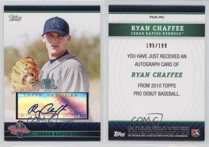 2010 Topps Pro Debut Prospect Auto Blue /199 Ryan Chaffee #PDA-RC Auto