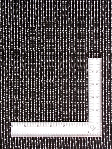 Dot Stripe Fabric By The Yard White on Black Striped Cotton Loralie Designs - Picture 1 of 1