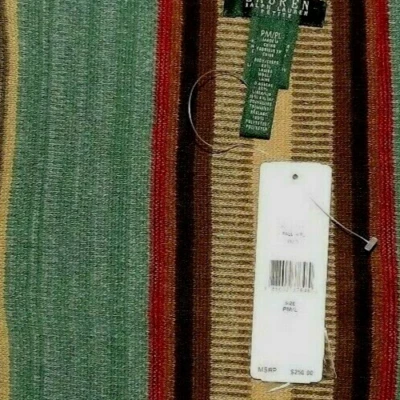 NUEVA CON ETIQUETAS $250.00 MANTA RALPH LAUREN ABRIGO AZTECA MUJER PETITE M451 Foto 1 de 4