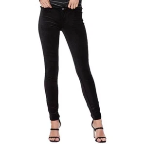 PAIGE Verdugo Ultra Skinny Velvet Black Pants Size 27 - Picture 1 of 4