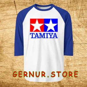 TAMIYA Mini 4WD Racing Men's Raglan Blue Size S-2XL - Picture 1 of 1
