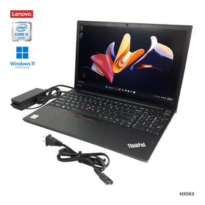 Lenovo ThinkPad E15 15.6'' Laptop i5-10210U 16GB RAM 256GB SSD Win 11 Pro H3063 - Picture 1 of 17