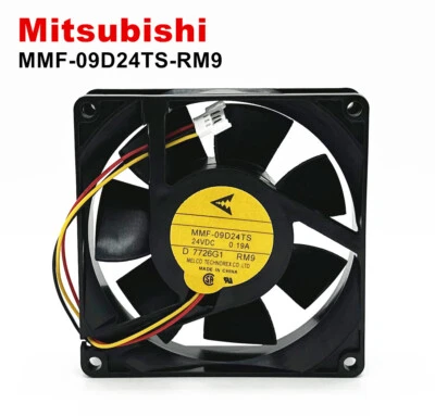 Mitsubishi MMF-09D24TS-RM9 9CM 24VDC 0.19A 9025 3-pin Fuji inverter fan - Image 1 of 4