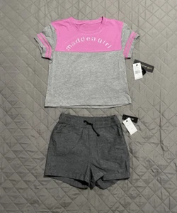 Madden Girl Tee Shirt & Shorts 2 piece Set, Retails $46, only $12! Size 7, NWT - Picture 1 of 3