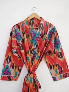 Handwoven Ikat Chapan ,coat ,robe,kaftan ,jacket. Hand-dyed, - Picture 1 of 3