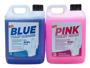 Blue Pink Chemical Toilet WC Cleaner Fluid Rinse Protect Caravan Motorhome 2x5L