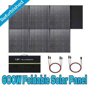ALLPOWERS 600W Mono Foldable Solar Panel Kit For Power Generator Refurbished - Picture 1 of 19