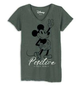 Mickey Mouse - Disney Vintage Damen Lizenz T-Shirt - Positive Vibes (S-L) - Bild 1 von 1