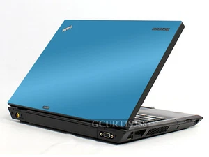 SKY BLUE Vinyl Lid Skin Cover Decal fits IBM Lenovo Thinkpad T400 Laptop - Picture 1 of 1
