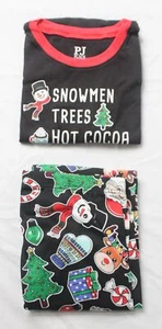 The Children's Place Kid's Unisex Holiday Pajamas JJ4 Black Size 14 NWT - Picture 1 of 8
