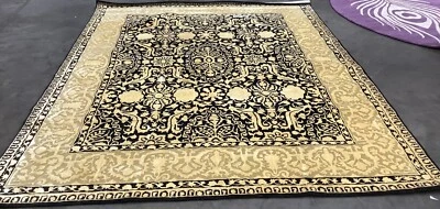 BLACK / IVORY 7'-6" x 9'-6" Flaw in Rug, Reduced Price 1172680126 SKR213B-8 - Image 1 of 4