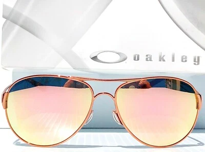 全新 * Oakley Caveat 偏光银河玫瑰金 60 毫米飞行员女式太阳镜 4054 — 第 1/4 张图片