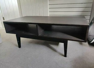 IKEA Regissor Brown Coffee Table (w/ glass top) - Clean Good Condition - Picture 1 of 4