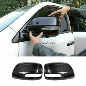 For Toyota Land Cruiser LC200 12-21 ABS Carbon Fiber Rearview Mirror Trim Covers - Picture 1 of 3