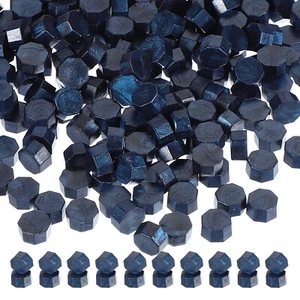 Wachssiegelperlen,360er-Pack Siegelwachsperlen,achteckige Stempelperlen,blau - Bild 1 von 6