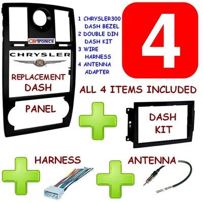 Chrysler 300 2005-2007 coche estéreo radio doble Din tablero kit + arnés + antena Foto 1 de 4