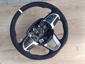 2015-2019 Dodge Challenger Charger Steering Wheel FLAT SUEDE ALCANTARA - Picture 1 of 11