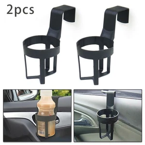 Car Water Cup Holder Parts Plastic 14*7*14cm 2pcs Accessories Black For Car - Picture 1 of 11