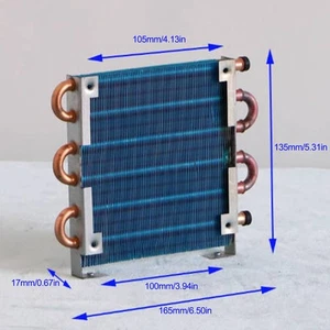 Air/Water-cooled CP1X6X120-C Condenser Aluminum-Cu Fin-Tube Heat Exchanger - Picture 1 of 2