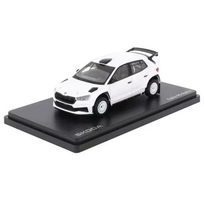 SKODA FABIA IV RS RALLY 2 BASE 2022 WHITE 607E2G 1:43 Abrex Auto Rally Modellino - Immagine 1 di 3