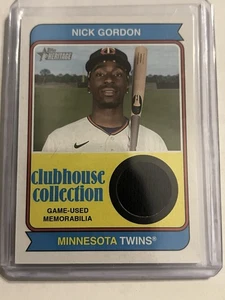 2023 Topps Heritage High Number - Clubhouse Collection Relics Nick Gordon Twins - Bild 1 von 5