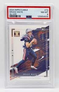 2024 Panini Impecable Plata #73 Drake Maye RC 11/50 New England Patriots - Imagen 1 de 2