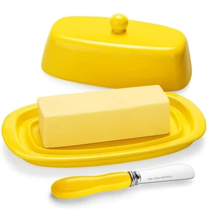 Ceramic Butter Dish with Lid for Countertop Refrigerator, 8 Inch Butter Holde... - Bild 1 von 6