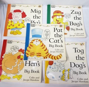 DK Big Books Pat The Cat Friends Set 5 Books Vowel Sounds Classroom Teacher Lot - Picture 1 of 19