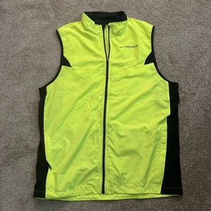 BROOKS Yellow Reflective Hi Viz Active Running Cycling Outdoor Vest SZ XL Men - Picture 1 of 7