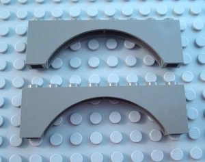 LEGO Lot of 2 Dark Gray 1x8x2 Arch Brick Pieces - Picture 1 of 1