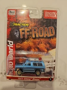 Auto World Xtraction Ultra G Off Road 1977 Chevrolet Blazer Blue HO Slot Car NIP - Picture 1 of 2