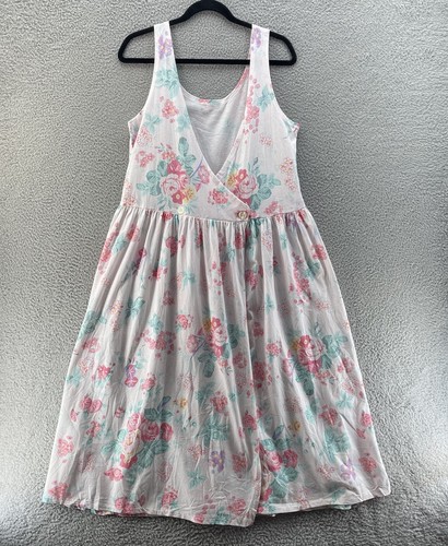 UNDERCOVER Maxi abito avvolgente vintage Victorias Secret etichetta dorata donna medio grande floreale