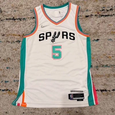 San Antonio Spurs Dejounte Murray #5 City Edition 2021/22 Nike Swingman Jersey - Image 1 of 4