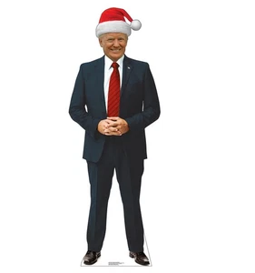 Outdoor President Donald Trump  Stand Up Christmas Decoration Lifesize Cardboard - Picture 1 of 12