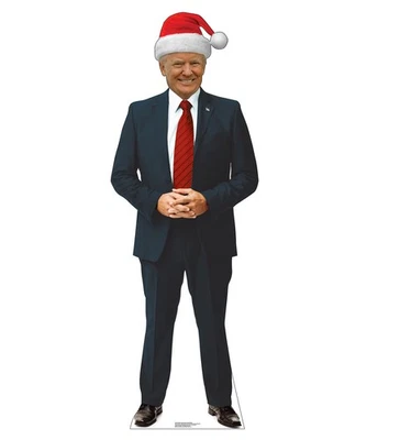 Outdoor President Donald Trump  Stand Up Christmas Decoration Lifesize Cardboard - Image 1 of 4