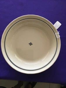 Vintage 1991 Longaberger Keramik Tortenplatte klassisch blau gewebt Traditionen 10" - Bild 1 von 4