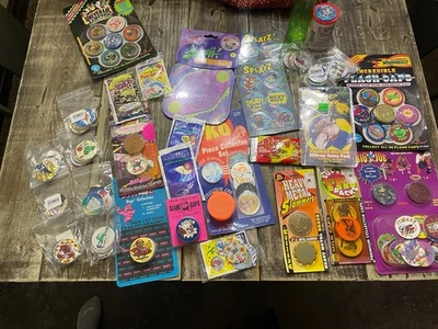 Vintage 90s Slammer Caps Pogs Milk Caps All New In Package Lot - Image 1 of 4