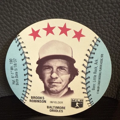 1976 MSA Towne Club Discs BROOKS ROBINSON Baltimore Orioles MINT - Image 1 of 4