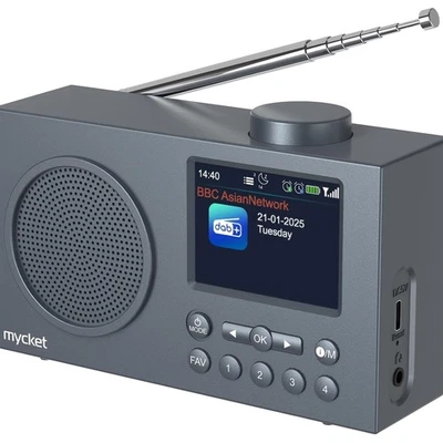 Tragbares Digitalradio DAB DAB+ UKW Bluetooth Display & Wecker - Bild 1 von 4