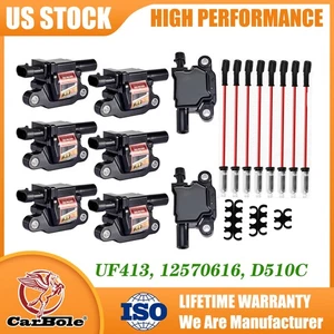 Bobina de encendido de alto rendimiento + cables para GMC Chevrolet 5,3 L 6,2 L UF413 paquete de 8 - Imagen 1 de 19