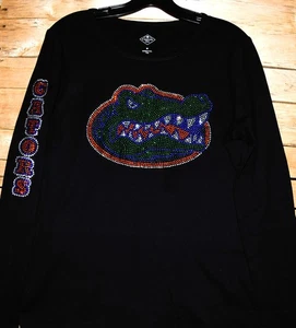 Florida Gators rhinestone bling long sleeve shirt XS S M L XL XXL 1X 2X 3X 4X 5X - Picture 1 of 8