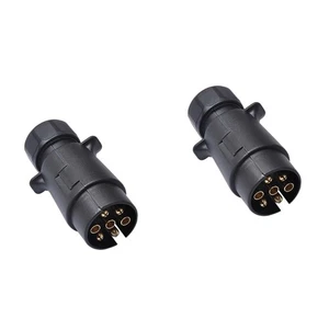 2er Set Anhänger Stecker Stecker Reise Kabel Adapter Kit Licht 7 Pin - Bild 1 von 12