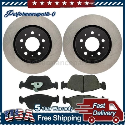 Centric Parts Front Disc Brake Pad Set Disc Brake Rotor fits 1998-2004 Volvo C70 - Image 1 of 4
