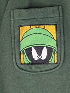 VTG Warner Bros Marvin The Martian Size M Embroidered Sweatpants Looney Tunes - Picture 1 of 5